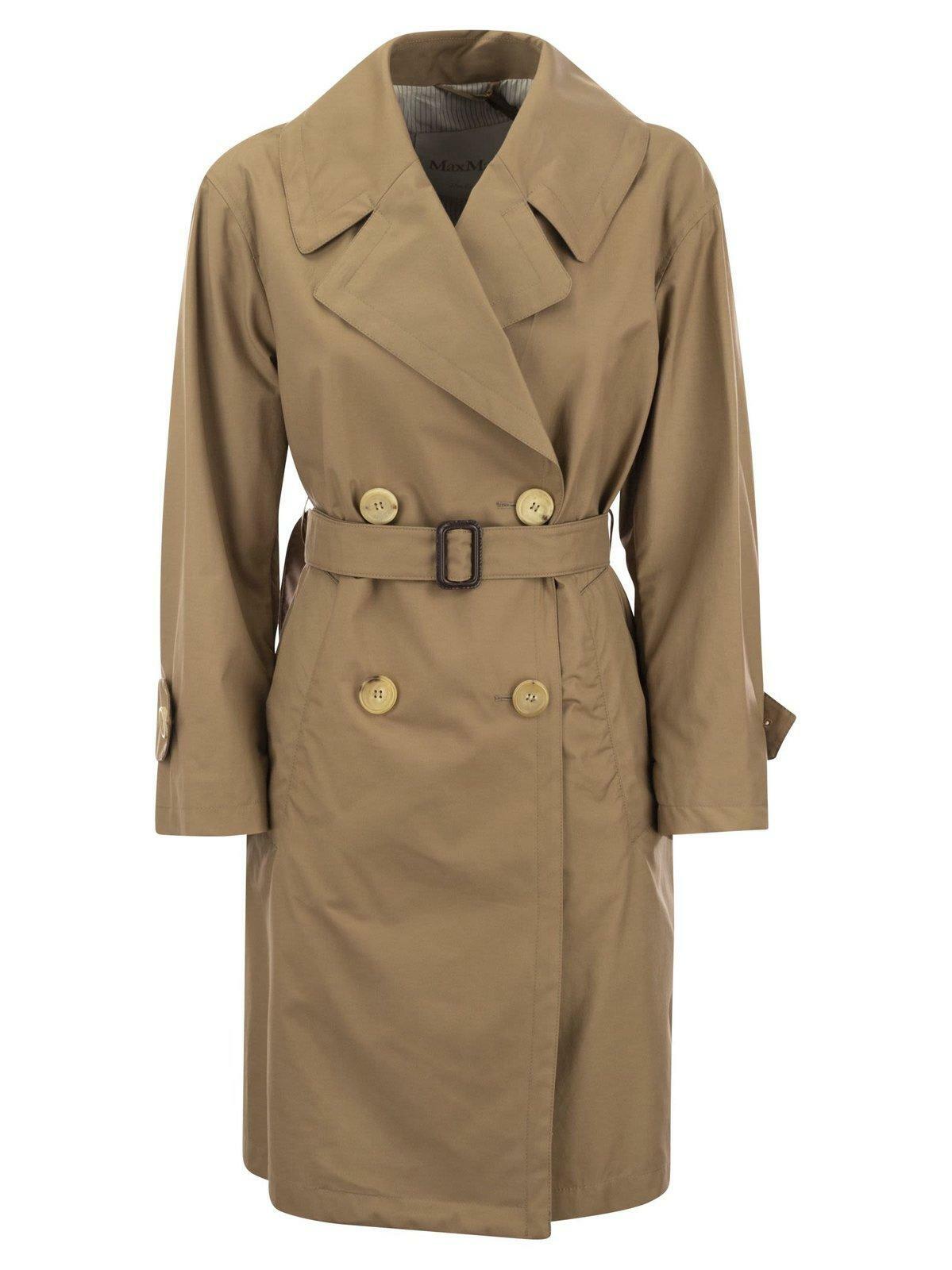Max Mara Salsa Oversize Jacquard Fabric Trench With Mosaic