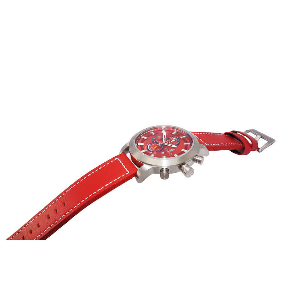Polanti Rogue Chronograph Quartz Red Dial Mens Watch RG0001M-SS