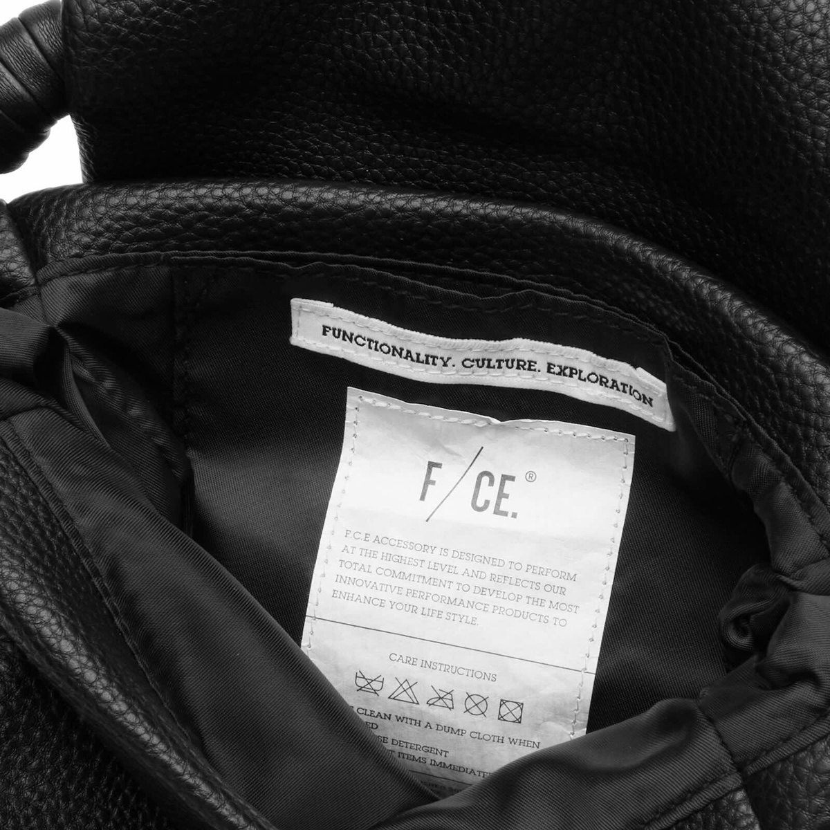F/CE. Women's Tech Leather Mini Pouch Bag in Black 