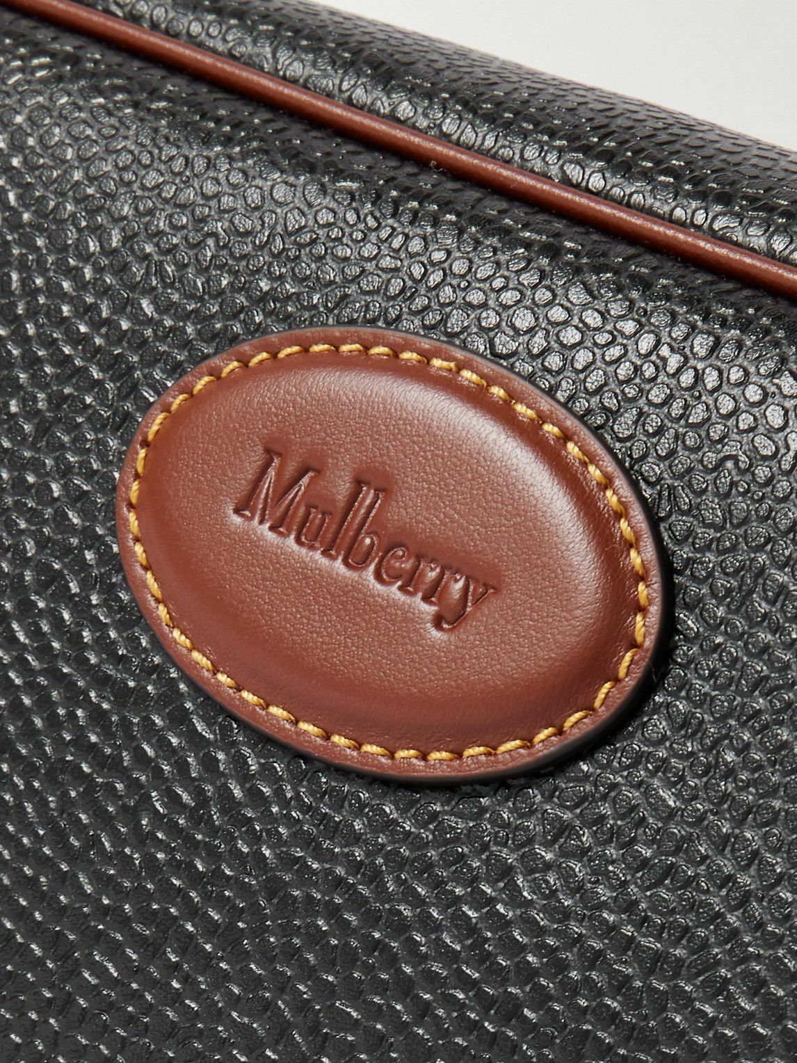 Mulberry - Leather-Trimmed BioVeg Scotchgrain Wash Bag