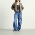 Marine Serre Women's Baggy Denim Jeans in Light Blue