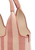 Chloe Stripy Logo-jacquard Canvas Tote bag - Pink And White - One Size