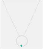 Repossi - White gold emerald necklace with pavé diamonds