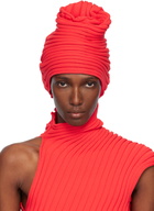 ISSEY MIYAKE Red Knit 'As It Is' Beanie