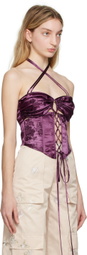 KIM SHUI SSENSE Exclusive Purple Corset Camisole