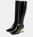 Rabanne Leather wedge boots