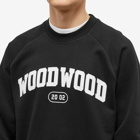 Wood Wood Men's Hester Arch Logo Crew Sweat in Black
