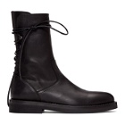 Ann Demeulemeester Black Back Lace-Up Boots
