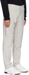 Moschino Gray Zip Trousers