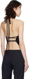 Baserange Black Wild Silk Mar Top