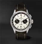 Breitling - Premier B01 Chronograph 42mm Stainless Steel and Nubuck Watch - White