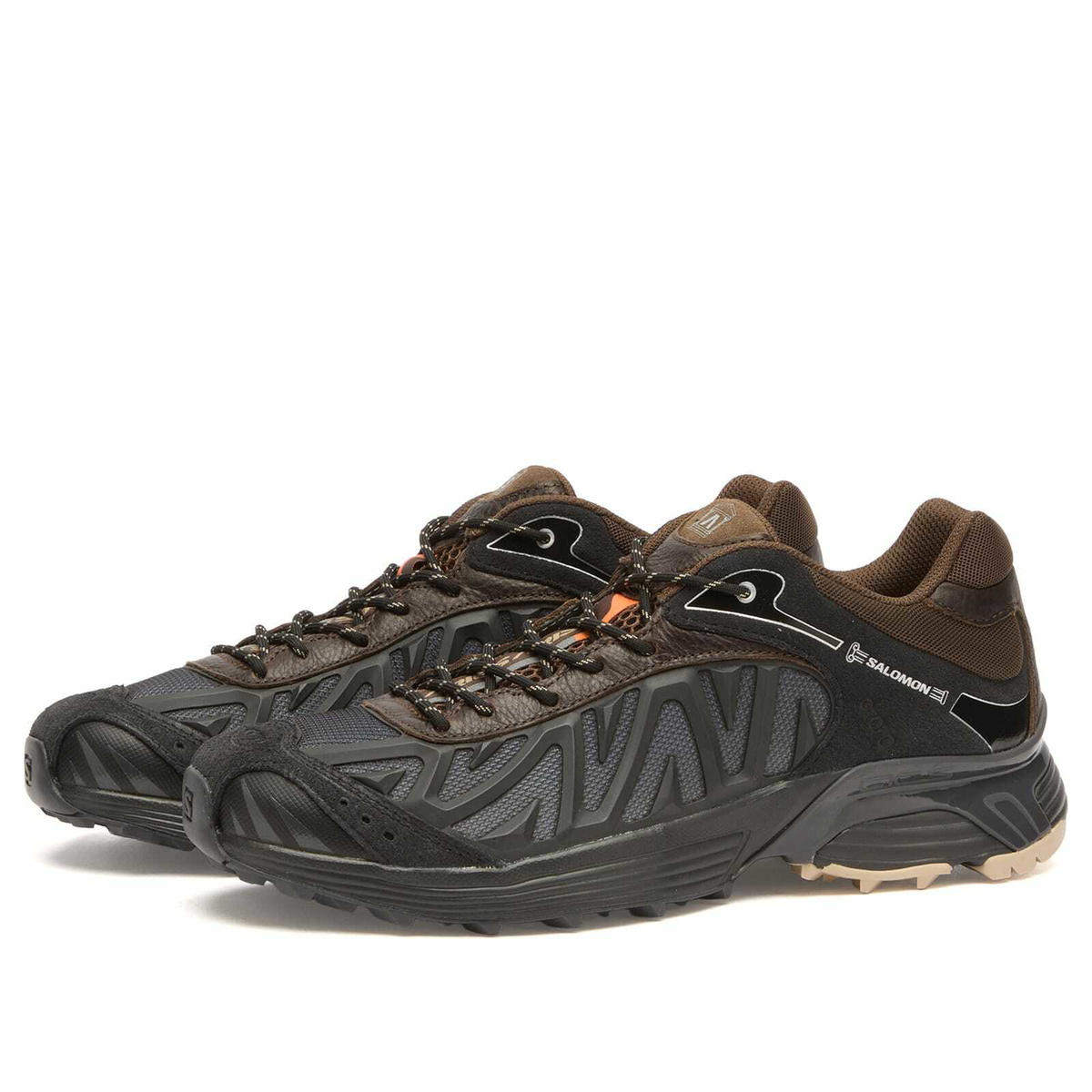 Salomon x Aries XT-Whisper Sneaker in Black/Earth Brown/Asphalt