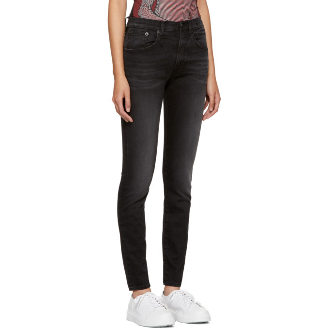 R13 Black High Rise Skinny Jeans R13