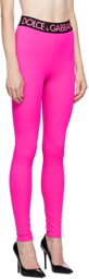 Dolce & Gabbana Pink High-Rise Leggings
