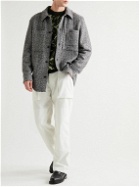 Miles Leon - Camouflage-Jacquard Merino Wool Sweater - Green