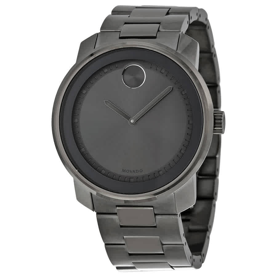 Movado Bold Grey Dial Grey Ion-plated Mens Watch 3600259