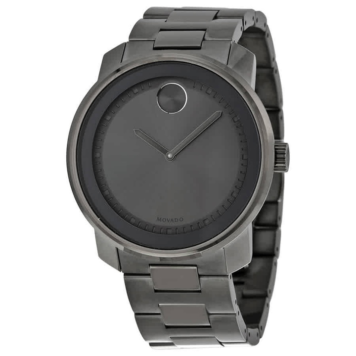 Photo: Movado Bold Grey Dial Grey Ion-plated Mens Watch 3600259