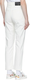 Maison Kitsuné Off-White Straight-Leg Jeans