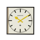 Newgate Clocks Number Five Railway Wall Clock in Yellow