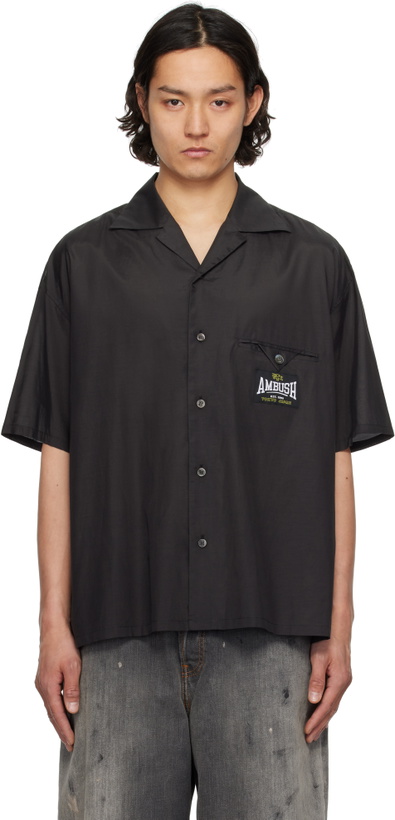 Photo: AMBUSH Black S/S Satin Shirt