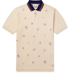 Gucci - Embroidered Stretch-Cotton Piqué Polo Shirt - Multi