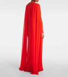 Givenchy Caped embellished silk gown