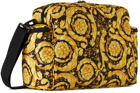 Versace Baby Black & Gold Barocco Diaper Bag