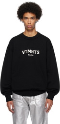 VTMNTS Black Embroidered Sweater