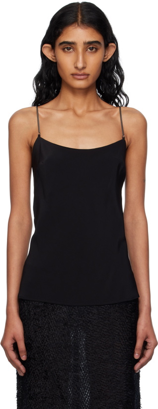 Photo: St. Agni Black Fine Chain Silk Camisole