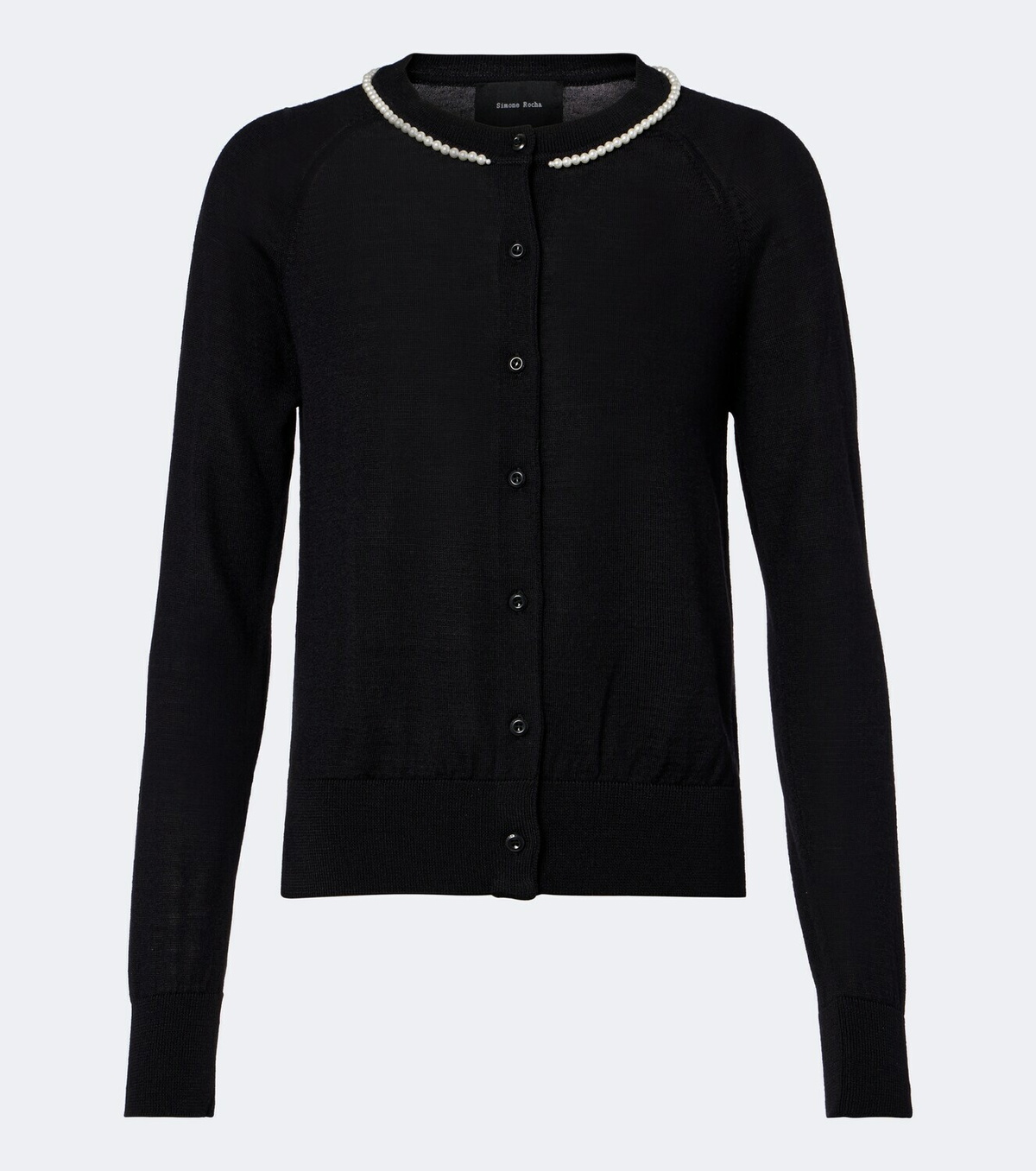 Simone Rocha Embellished wool and silk cardigan