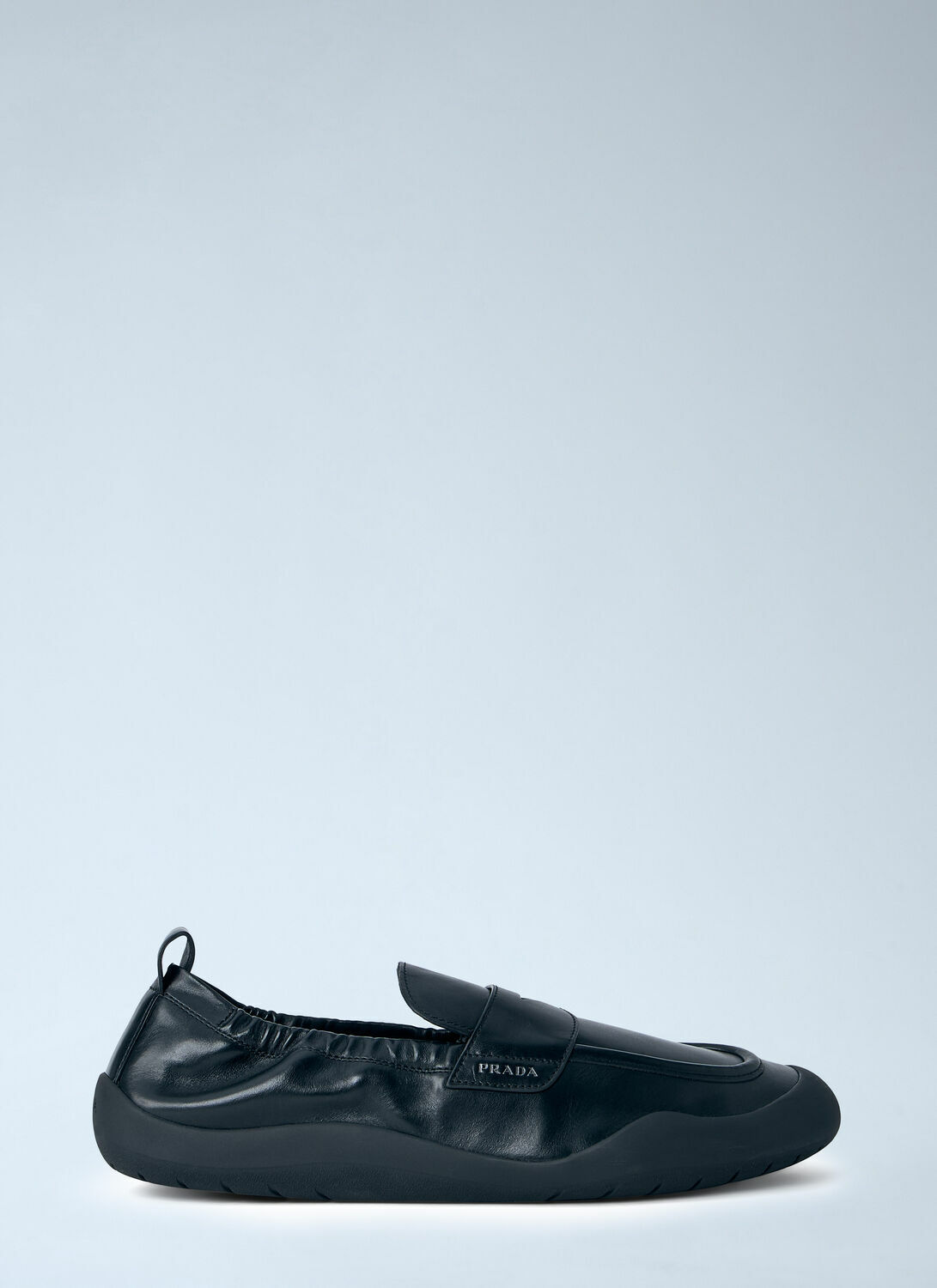 Prada Leather Slip-On Loafers