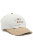 Ami Paris Logo-embroidered Contrasting Cotton cap - White - One Size