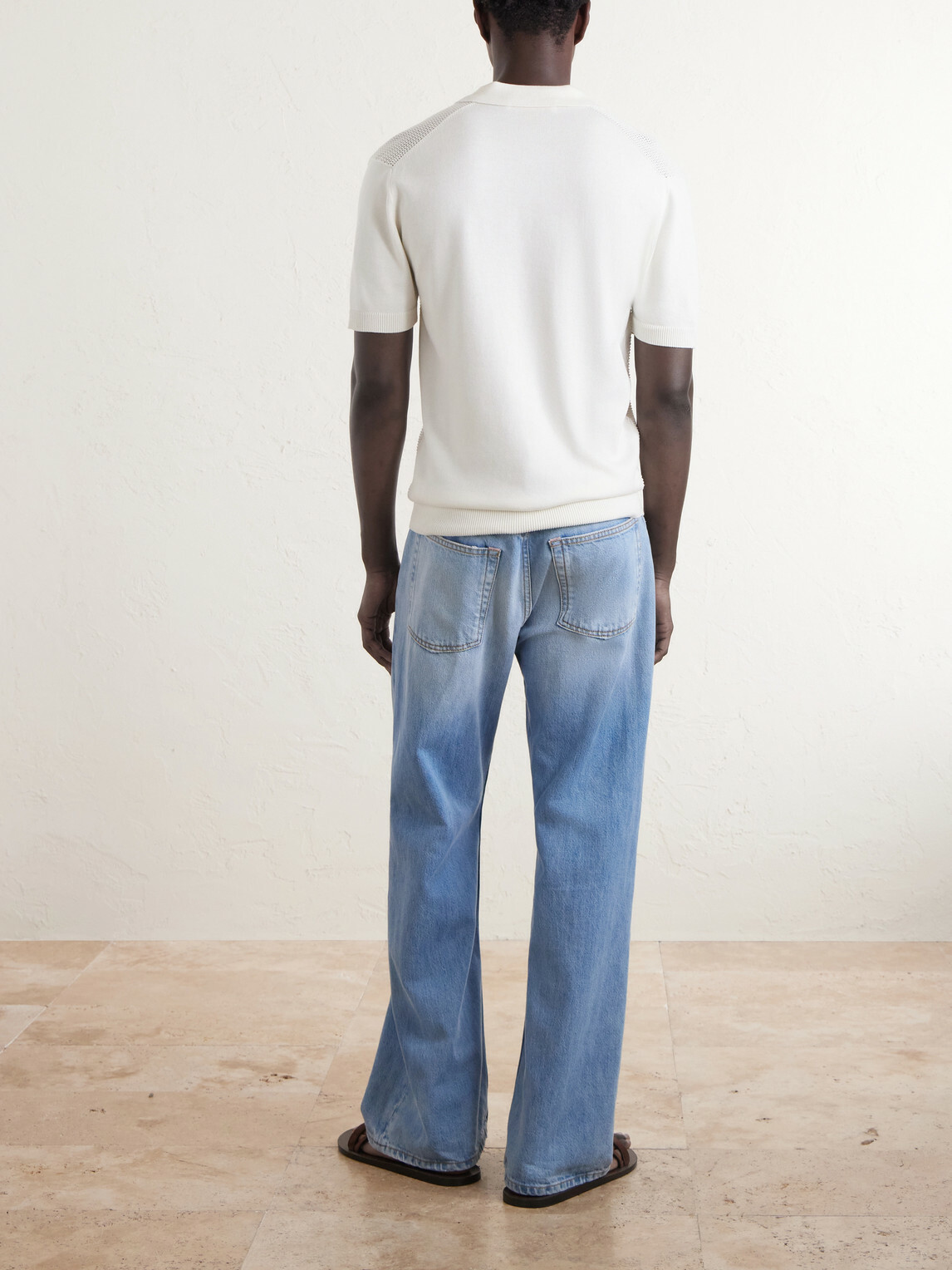 Orlebar Brown - Burnham Tie Stitch II Silk and Cotton-Blend Polo Shirt - Neutrals
