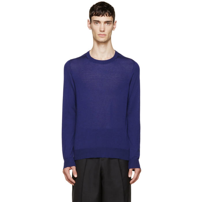 Photo: Maison Margiela Blue Cashmere Crewneck Sweater