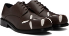 Stefan Cooke Brown Slashed Square Toe Derbys