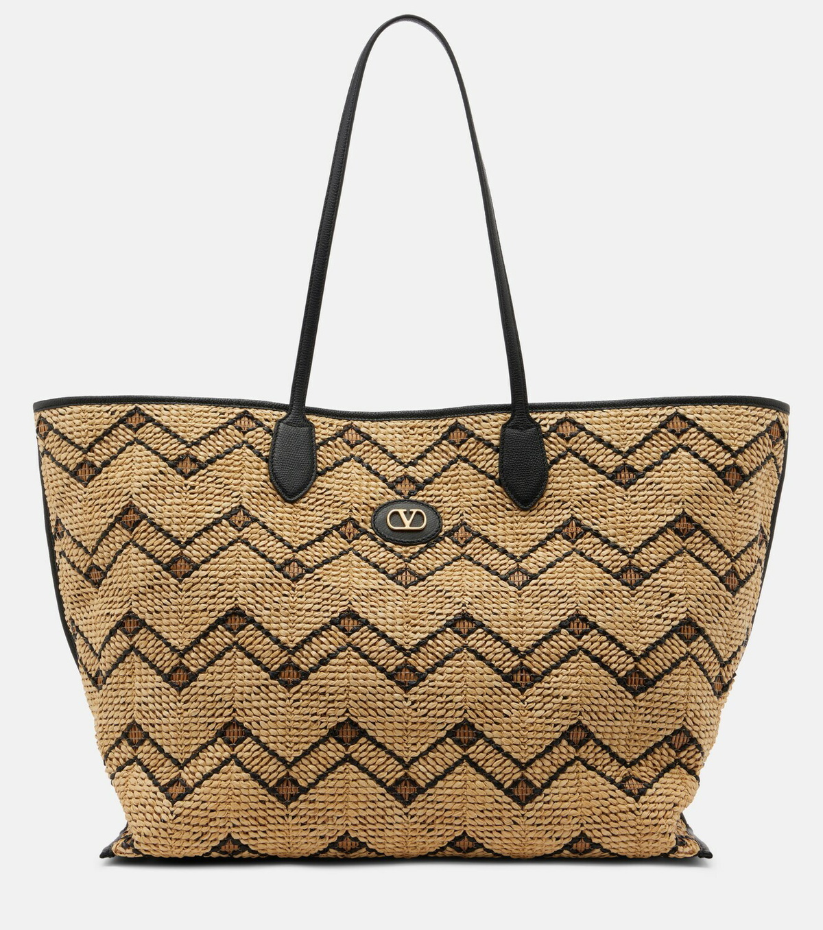 Valentino Garavani VLogo Large raffia tote bag