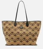 Valentino Garavani VLogo Large raffia tote bag