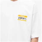 Vetements Men's My Name is T-Shirt in White