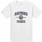 AMI Men's Paris Varsity Logo T-Shirt in White