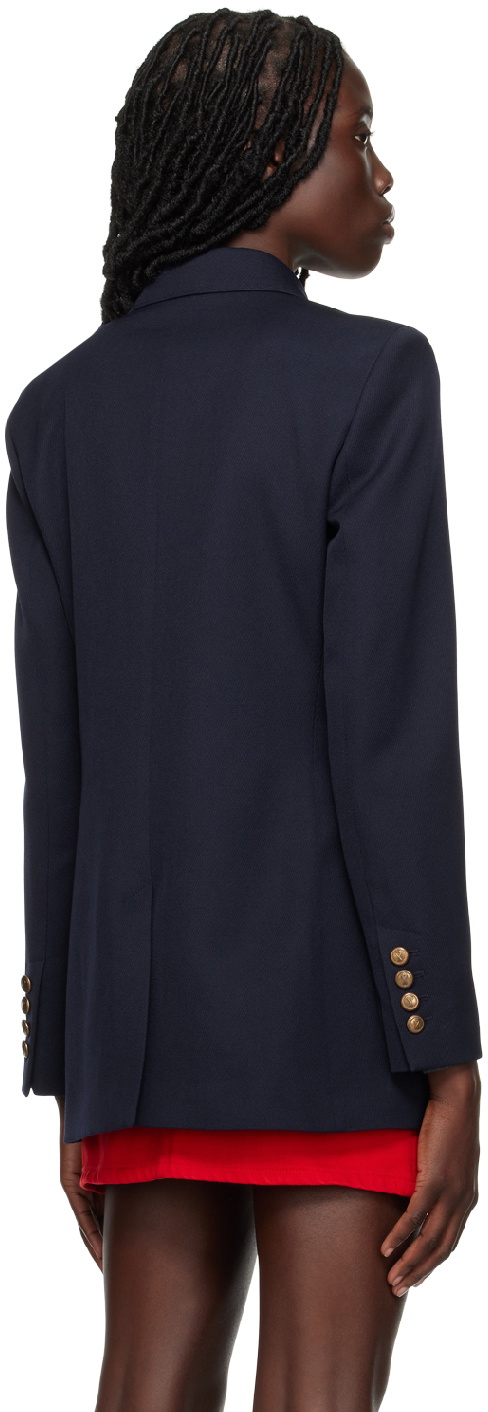 AMI Alexandre Mattiussi Navy Double-Breasted Blazer