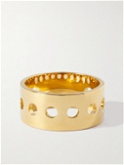 A.P.C. - Concert Logo-Engraved Gold-Tone Ring - Gold