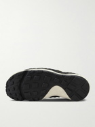 Nike - Air Footscape Stretch-Knit and Croc-Effect Leather Sneakers - Black