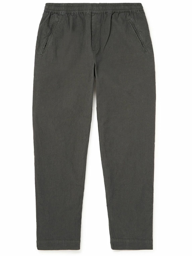 Photo: Folk - Assembly Slim-Fit Straight-Leg Cotton-Canvas Trousers - Gray