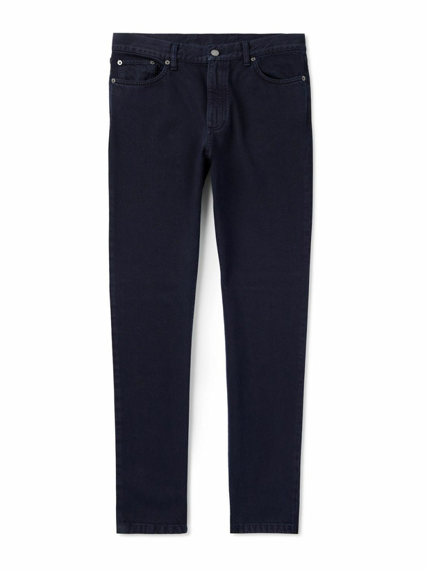 Photo: Zegna - Roccia Straight-Leg Cotton Trousers - Blue