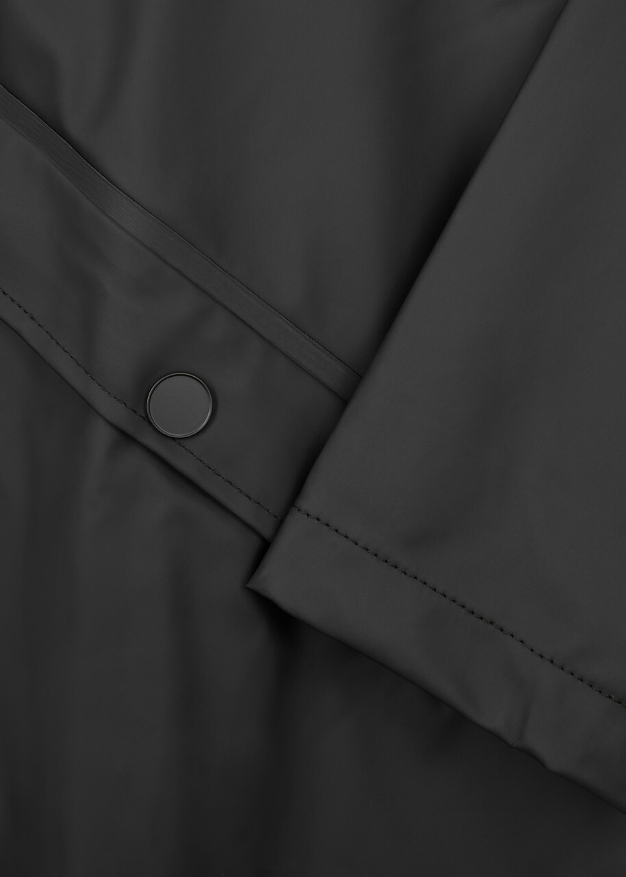 Rains Short Matte Rubberised Raincoat Black
