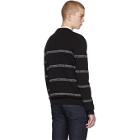 Versace Black Nastro Slim-Fit Sweater