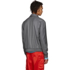 Kenzo Grey Wool Blouson Jacket
