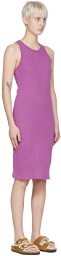 Raquel Allegra Purple Cotton Mini Dress