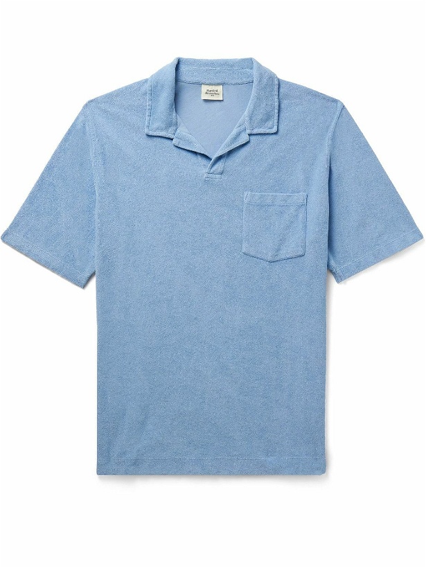 Photo: Hartford - Cotton-Terry Polo Shirt - Blue