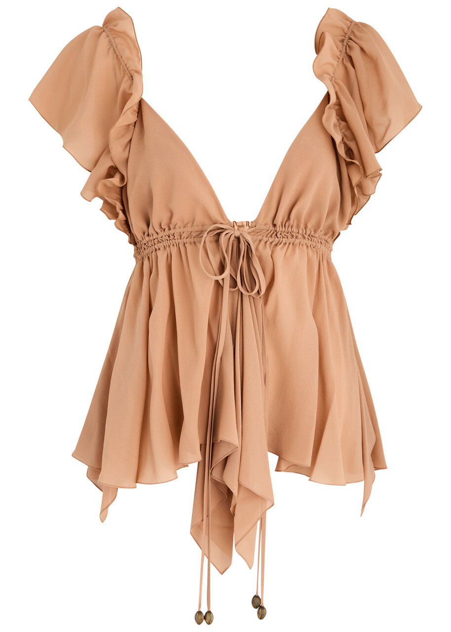CHLOE V NECK ROMPERS ホワイト　Sサイズ Women's Chloé Blouses | Nordstrom